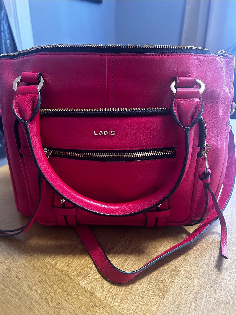 Lodis Women's Red Leather Satchel